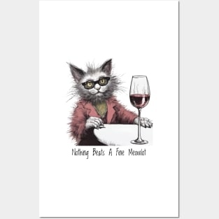 Meowlot Wine Cat Posters and Art